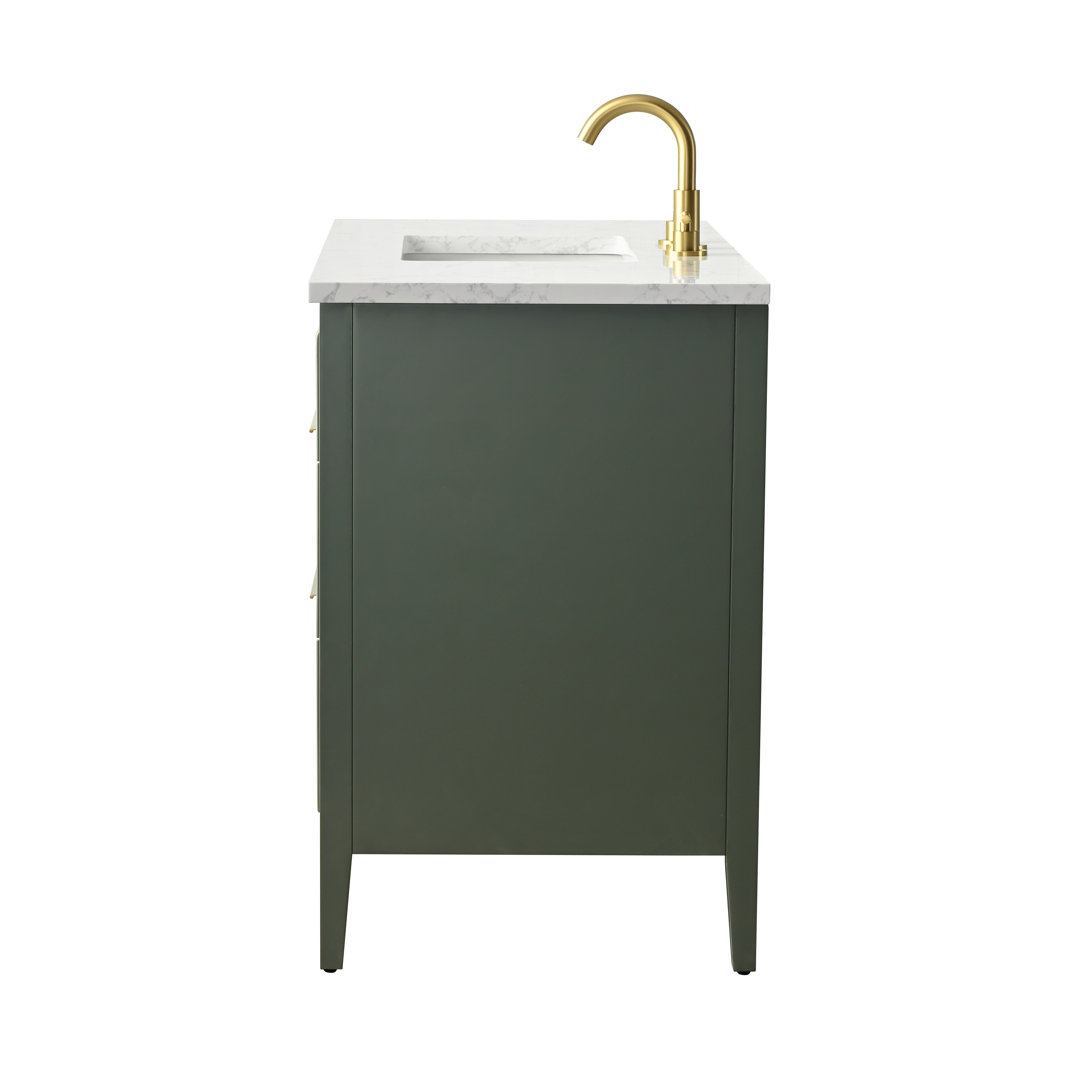 Bilroy 42'' Single Bathroom Vanity with Engineered Stone Top
